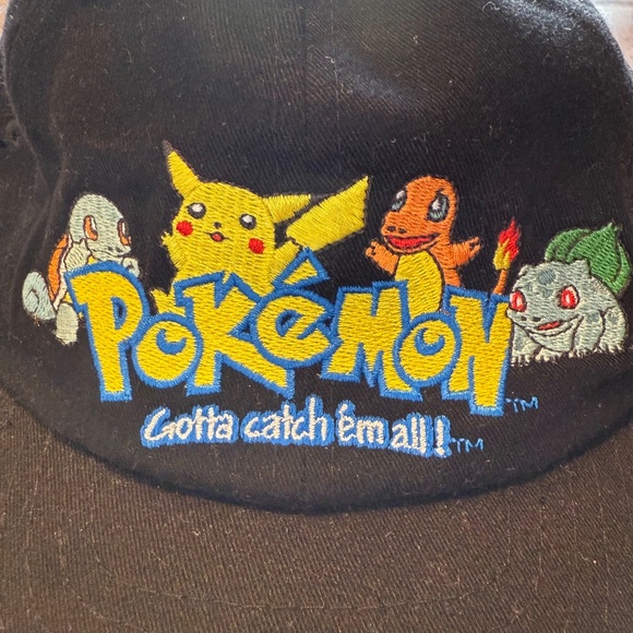 New Vintage Pokemon 1999 Hat Strapback Embroidered 90s 1990s Video Games RARE main image 4